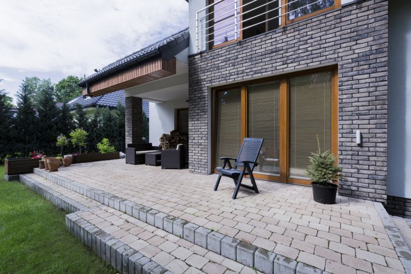 Decorative Patio with Brick Pavers