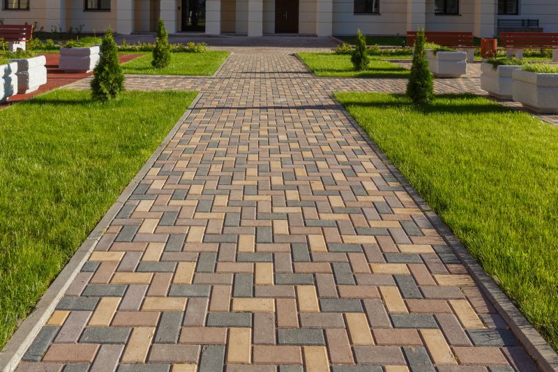 Brick Paver Walkway with Landscaping